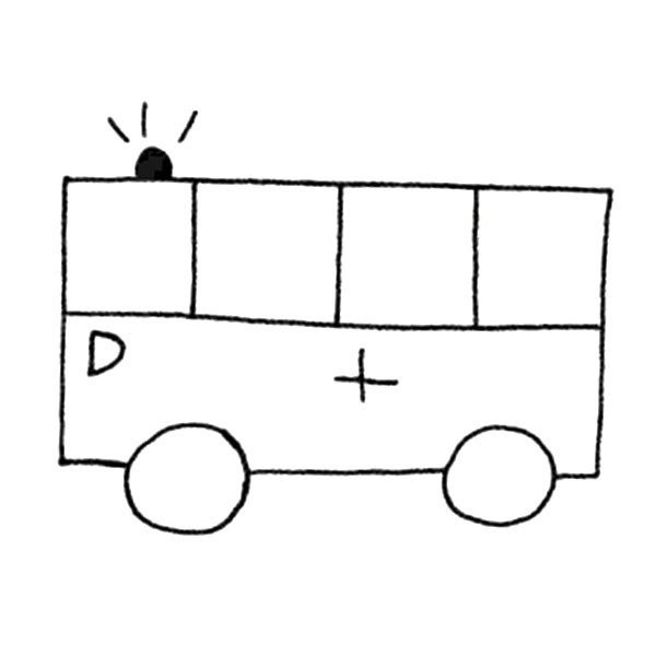 simple line drawing ambulance