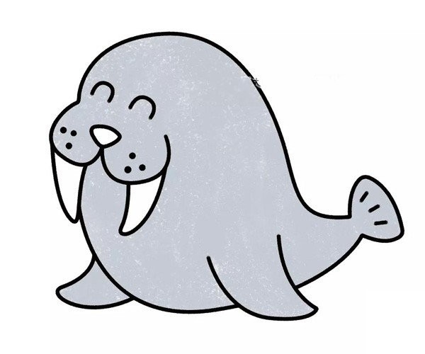 Happy seal simple strokes