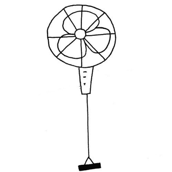 Simple drawing of electric fan