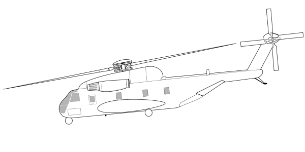 How to draw a military helicopter