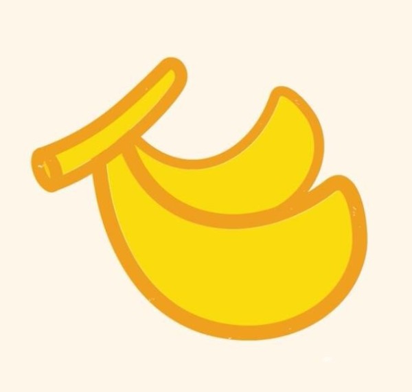 Magic simple drawing banana