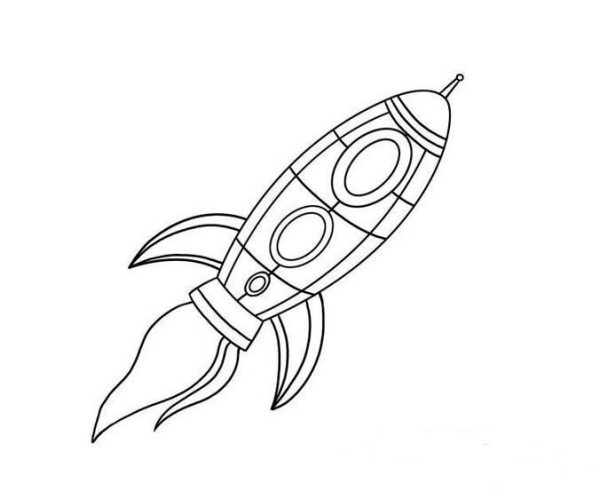 Simple strokes of spaceship pictures