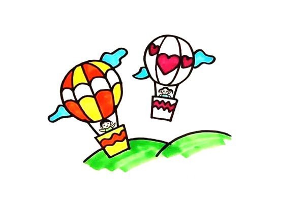 How to draw a hot air balloon