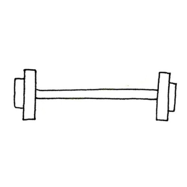 Simple strokes of barbell pictures