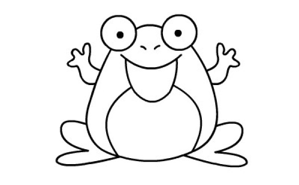 Frog drawing breakdown steps