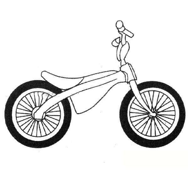 Simple drawing of performance bicycle