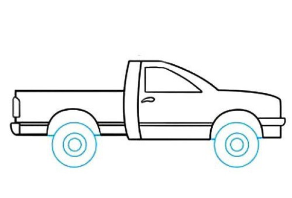 Simple drawing tutorial of a truck that is easy to draw