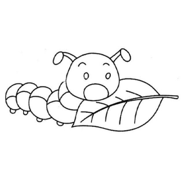 Cartoon Silkworm Baby Simple Drawing Picture