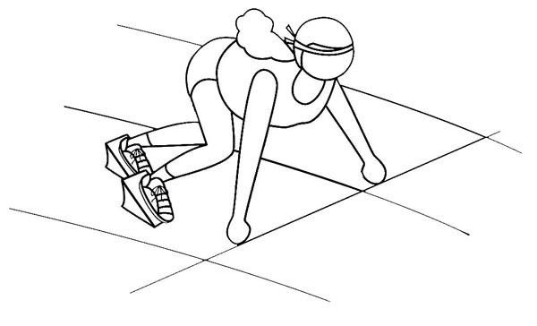 Sports simple drawings track and field competition