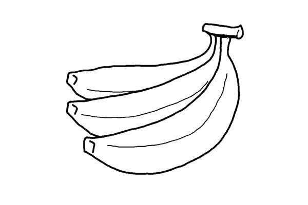 How to draw a banana with simple strokes