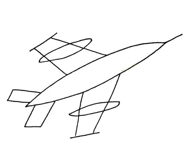 How to draw a simple fighter jet