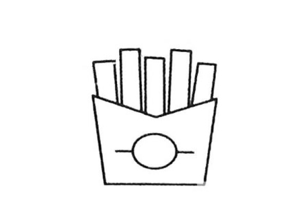 Complete collection of French fries simple drawings and drawing steps