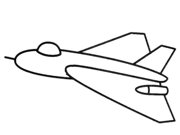 How to draw a fighter jet with simple strokes