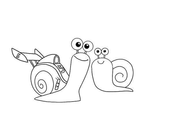 How to draw a very fast snail