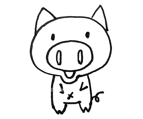 Learn to draw a cute pig