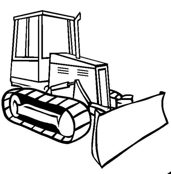 Construction vehicle pictures Bulldozer simple drawing