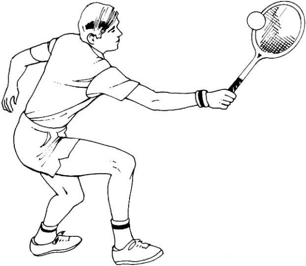 Sports simple drawing of tennis