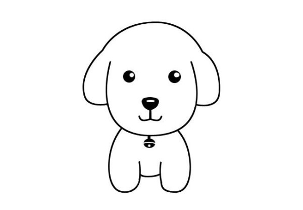 3 simple and cute puppy drawings