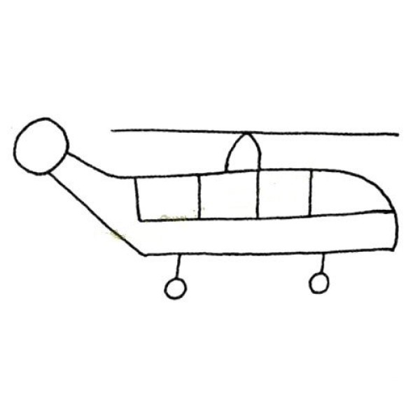 simple line drawing helicopter