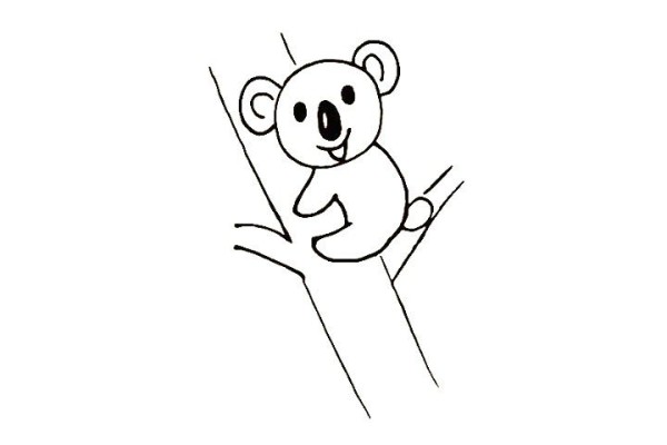 How to draw a koala in simple strokes