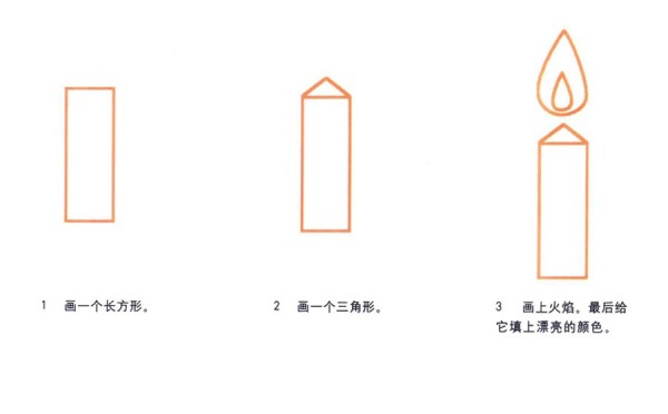 How to draw candles in simple strokes