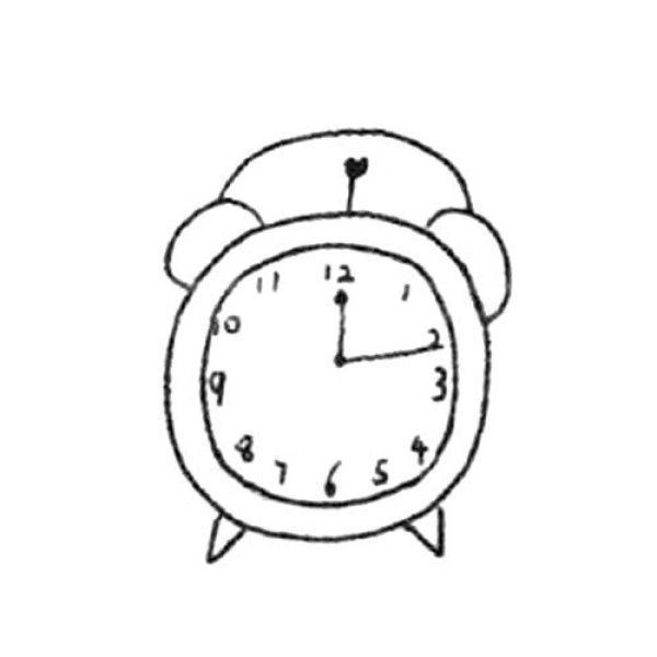 Cute alarm clock simple drawing tutorial