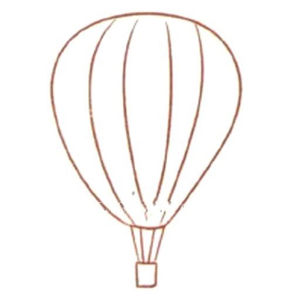 Beautiful colorful hot air balloon simple drawing tutorial