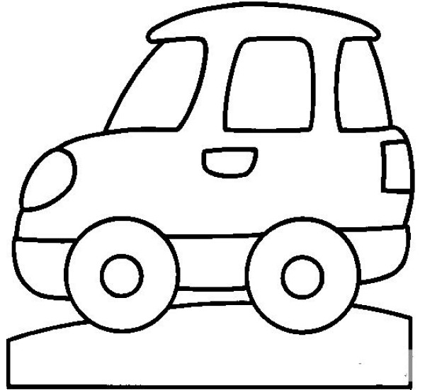 Simple drawing of toy car