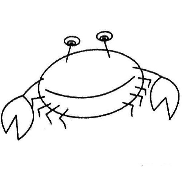 Complete collection of simple crab drawings and drawing steps