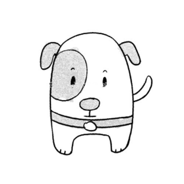 Super cute puppy simple drawing picture