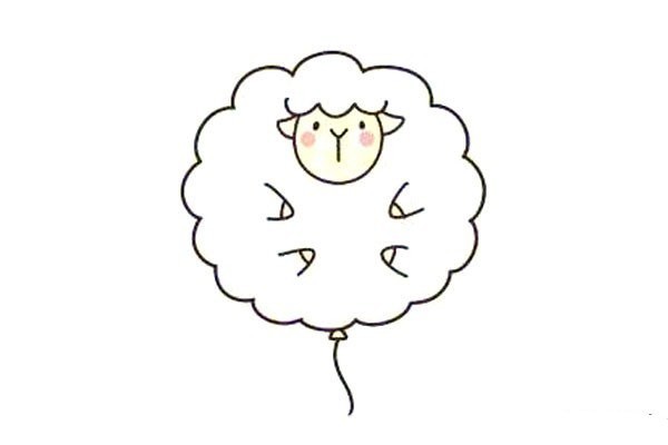 A set of simple drawing pictures of cute animal balloons