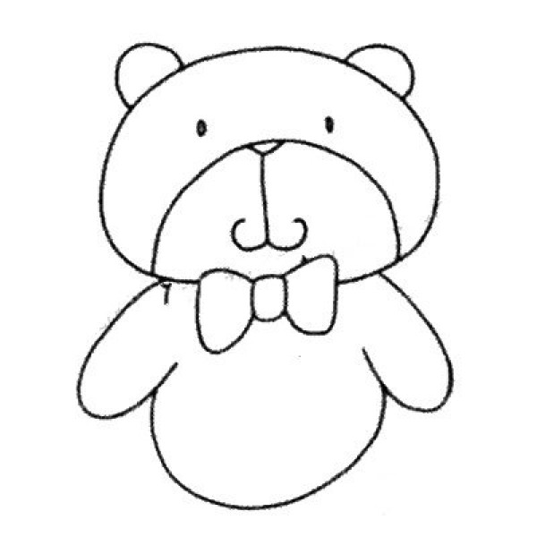 How to draw Q version of Little Bear with simple strokes