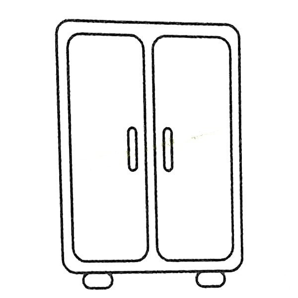 Complete collection of wardrobe simple drawings and drawing steps