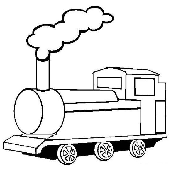 Train pictures simple drawing method of locomotive