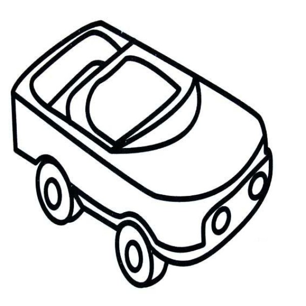 Simple drawing method of toy car