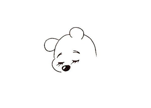 Draw a simple drawing of Snoozy Winnie the Pooh