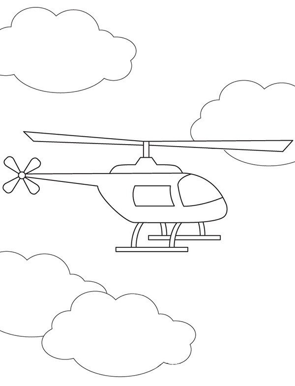 Helicopter in the sky