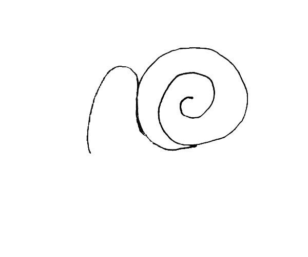 Children learn to draw snails easily