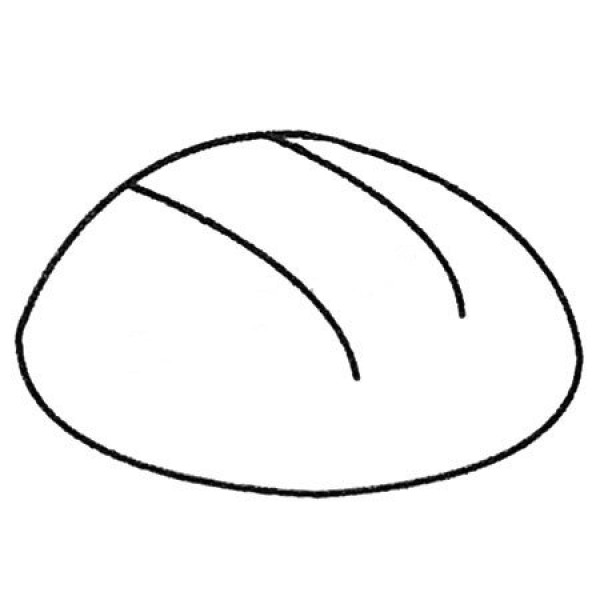 Complete collection of simple drawings of bread and drawing steps