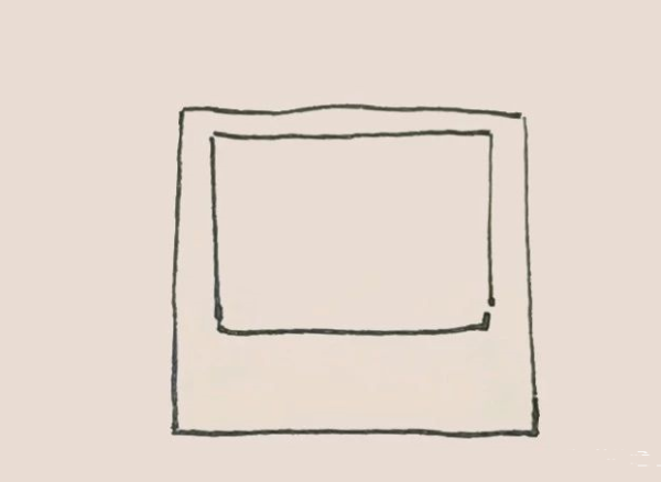 Simple drawing of microwave oven