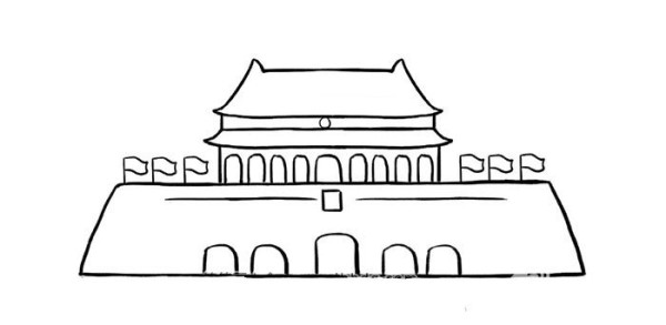 Childrens simple drawing tutorial for National Day: Draw fireworks at Tiananmen Square