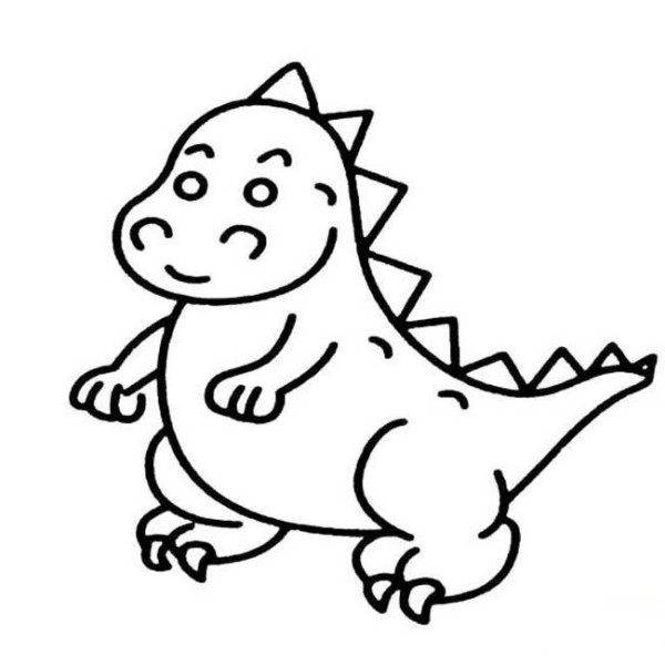 Dinosaur simple drawing picture collection cute little dinosaur