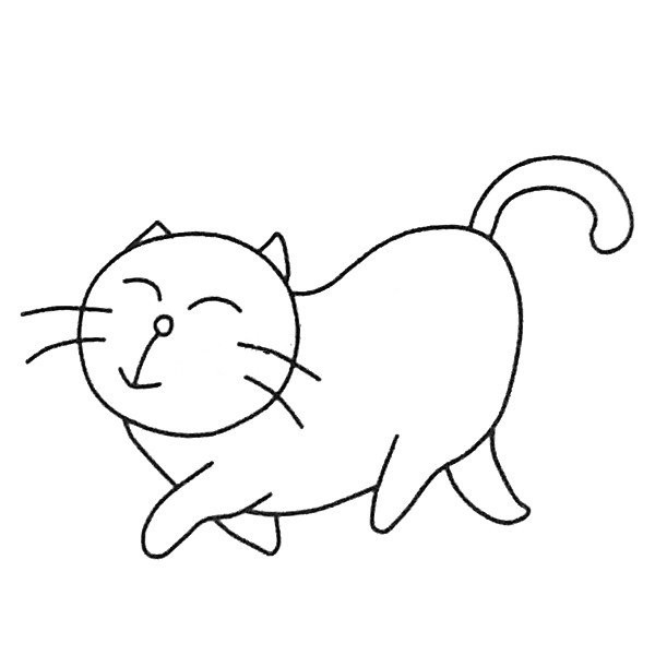 Leisure kitten simple drawing picture