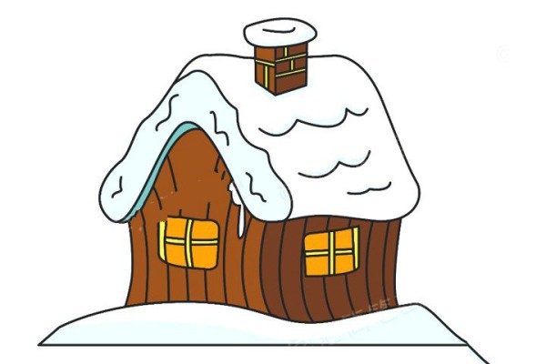 Draw a beautiful little snow house