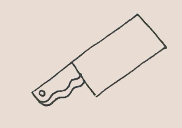 Simple drawing of kitchen knife