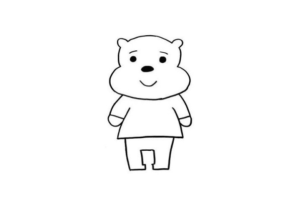 How to draw Winnie the Pooh in simple strokes