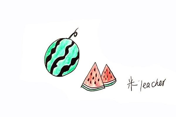 How to draw a watermelon