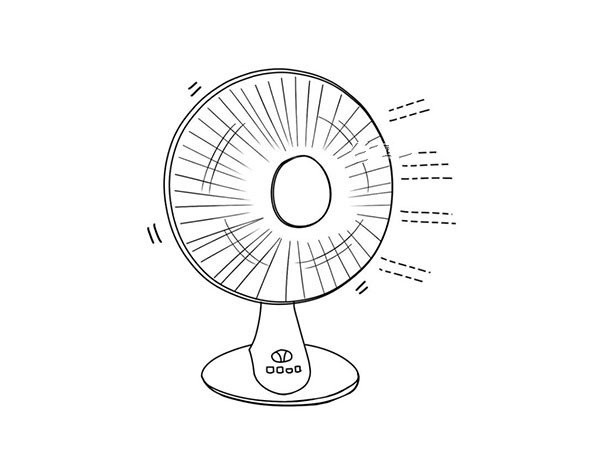 Simple drawing electric fan