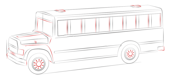 How to Draw a School Bus