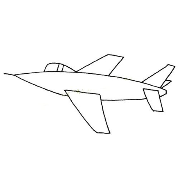 Simple fighter outline drawing picture